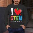 I Love STEM Student Teacher 1st Day Of School Back To School Men's Long Sleeve T-Shirt, funny design