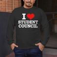 I Love Student Council Student Teacher Men's Long Sleeve T-Shirt, funny design I Love Student Council Student Teacher Men's Long Sleeve T-Shirt, funny design