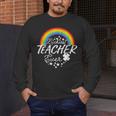 Luckiest Teacher Ever Rainbow- St Patricks Day Teacher Men's Long Sleeve T-Shirt, funny design