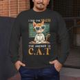 I Did The Math The Answer Is Cats Math Cat Teacher Men's Long Sleeve T-Shirt, funny design