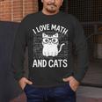 Math And Cats Apparel For Teachers Students Cat Lovers Men's Long Sleeve T-Shirt, funny design Math And Cats Apparel For Teachers Students Cat Lovers Men's Long Sleeve T-Shirt, funny design