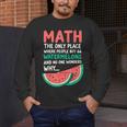 Math Only Place Where People Buy 66 Watermelons Teacher Joke Men's Long Sleeve T-Shirt, funny design Math Only Place Where People Buy 66 Watermelons Teacher Joke Men's Long Sleeve T-Shirt, funny design