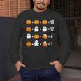 Math Teacher Halloween Equation Pumpkin Ghost Candy Corn Men's Long Sleeve T-Shirt, funny design