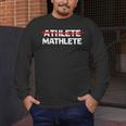 Mathlete For Math Team Students Algebra Math Teacher Men's Long Sleeve T-Shirt, funny design