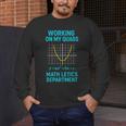 Mathletics Working On My Quads Algebra Math Teacher Men's Long Sleeve T-Shirt, funny design Mathletics Working On My Quads Algebra Math Teacher Men's Long Sleeve T-Shirt, funny design