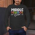 Middle School Crew Retro Teacher Student Vintage Men's Long Sleeve T-Shirt, funny design Middle School Crew Retro Teacher Student Vintage Men's Long Sleeve T-Shirt, funny design