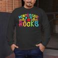 Montessori Rocks Montessori Teacher Back To School Men's Long Sleeve T-Shirt, funny design Montessori Rocks Montessori Teacher Back To School Men's Long Sleeve T-Shirt, funny design