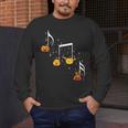 Music Note Pumpkin Fall Music Teacher Halloween Costume Men's Long Sleeve T-Shirt, funny design