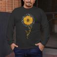 Music Teacher Shirt Sunflower Music Notes Musician Singer Men's Long Sleeve T-Shirt, funny design