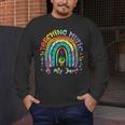 Musical Teacher Teaching Music Is My Jam Rainbow Tie Dye Men's Long Sleeve T-Shirt, funny design