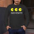 Nerdy Pac-Math Nom Retro Game Precalculus Math Teacher Men's Long Sleeve T-Shirt, funny design Nerdy Pac-Math Nom Retro Game Precalculus Math Teacher Men's Long Sleeve T-Shirt, funny design