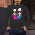 Nerdy Pythagoras Fighting Over C Squared Math Teacher Men's Long Sleeve T-Shirt, funny design Nerdy Pythagoras Fighting Over C Squared Math Teacher Men's Long Sleeve T-Shirt, funny design