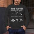 Nerdy Vintage Wave Behavior Physics Science Teacher Geek Men Women Girls Kids Men's Long Sleeve T-Shirt, funny design