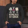 Nothing Beats 1st Grade Back To School Kids Teachers Men's Long Sleeve T-Shirt, funny design Nothing Beats 1st Grade Back To School Kids Teachers Men's Long Sleeve T-Shirt, funny design