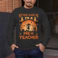 Nothing Scare Me I'm a Pre-k Teacher Matching Halloween For Men Women Men's Long Sleeve T-Shirt, funny design