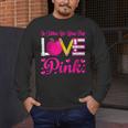 In October We Wear Pink Love Teacher Breast Cancer Awareness Men's Long Sleeve T-Shirt, funny design