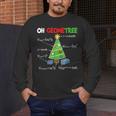 Oh Geometree Christmas Tree Geometry Math Teacher Men's Long Sleeve T-Shirt, funny design