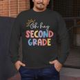Oh Hey Second Grade First Day Of Teacher Girls Boys Kids Men's Long Sleeve T-Shirt, funny design