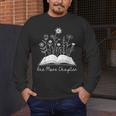 One-More Chapter Wildflower Reading Teacher Library Bookish Men's Long Sleeve T-Shirt, funny design One-More Chapter Wildflower Reading Teacher Library Bookish Men's Long Sleeve T-Shirt, funny design