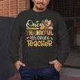 One Thankful 4th Grade Teacher Turkey Leopard Thanksgiving Men's Long Sleeve T-Shirt, funny design One Thankful 4th Grade Teacher Turkey Leopard Thanksgiving Men's Long Sleeve T-Shirt, funny design