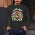 One Thankful Teacher Cute Thanksgiving Turkey School Men's Long Sleeve T-Shirt, funny design One Thankful Teacher Cute Thanksgiving Turkey School Men's Long Sleeve T-Shirt, funny design