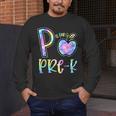 P Is For Pre-K Preschool Teacher Tie Dye Back To School Men's Long Sleeve T-Shirt, funny design P Is For Pre-K Preschool Teacher Tie Dye Back To School Men's Long Sleeve T-Shirt, funny design