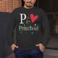 P Is For Preschool Teacher Student Back To School Men's Long Sleeve T-Shirt, funny design P Is For Preschool Teacher Student Back To School Men's Long Sleeve T-Shirt, funny design