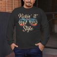 P41l Retro Kickin It 5th Grade Style Teacher Back To School For Men Women Girls Kids Men's Long Sleeve T-Shirt, funny design