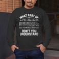 What Part Of Don't You Understand Math Teacher Men's Long Sleeve T-Shirt, funny design