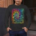 PE Teacher Phys Ed Tie Dye Physical Education Appreciation Men's Long Sleeve T-Shirt, funny design PE Teacher Phys Ed Tie Dye Physical Education Appreciation Men's Long Sleeve T-Shirt, funny design