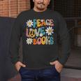 Peace Love Books Bookworm Librarian Reading Teacher Groovy Men's Long Sleeve T-Shirt, funny design Peace Love Books Bookworm Librarian Reading Teacher Groovy Men's Long Sleeve T-Shirt, funny design