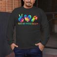 Peace Love Physical Education Tie Dye Sports PE Teacher Men's Long Sleeve T-Shirt, funny design