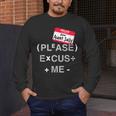 PEMDAS Math Teacher Halloween Costume Men's Long Sleeve T-Shirt, funny design