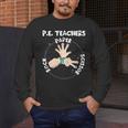 Physical Education PE Teacher Rock Paper Scissor Men's Long Sleeve T-Shirt, funny design
