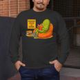 Pickle Reading Books Bookworm Teacher Librarian Kids Retro Men's Long Sleeve T-Shirt, funny design Pickle Reading Books Bookworm Teacher Librarian Kids Retro Men's Long Sleeve T-Shirt, funny design