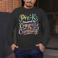 Pre-K Crayons & Curiosity Preschool Teachers Life Tie Dye Men's Long Sleeve T-Shirt, funny design