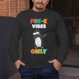 Pre-K Vibes Only Penguin Teachers Kids Back To School Men's Long Sleeve T-Shirt, funny design Pre-K Vibes Only Penguin Teachers Kids Back To School Men's Long Sleeve T-Shirt, funny design