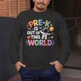 Pre-K Is Out Of This World Space Planets Teacher Men's Long Sleeve T-Shirt, funny design Pre-K Is Out Of This World Space Planets Teacher Men's Long Sleeve T-Shirt, funny design