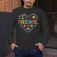 Preschool Teacher Pre-K Heart First Day Of Preschool Kids Men's Long Sleeve T-Shirt, funny design Preschool Teacher Pre-K Heart First Day Of Preschool Kids Men's Long Sleeve T-Shirt, funny design