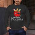 Pretend I'm A Pirate Teacher Apple Talk Like A Pirate Day Men Women Kids Men's Long Sleeve T-Shirt, funny design Pretend I'm A Pirate Teacher Apple Talk Like A Pirate Day Men Women Kids Men's Long Sleeve T-Shirt, funny design