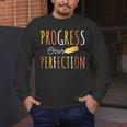 Progress Over Perfection Teacher Pencil Back-To-School Men's Long Sleeve T-Shirt, funny design Progress Over Perfection Teacher Pencil Back-To-School Men's Long Sleeve T-Shirt, funny design