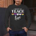 I Promise To Teach Love LGBT-Q Pride Proud Ally Teacher Men's Long Sleeve T-Shirt, funny design I Promise To Teach Love LGBT-Q Pride Proud Ally Teacher Men's Long Sleeve T-Shirt, funny design