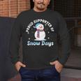 Proud Supporter Of Snow Days Teacher Men's Long Sleeve T-Shirt, funny design Proud Supporter Of Snow Days Teacher Men's Long Sleeve T-Shirt, funny design