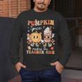 Pumpkin Spice Makes Teacher Nice Retro Fall Spooky Season Men's Long Sleeve T-Shirt, funny design Pumpkin Spice Makes Teacher Nice Retro Fall Spooky Season Men's Long Sleeve T-Shirt, funny design