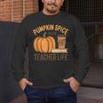 Pumpkin Spice And Teacher Life Halloween Teacher Men's Long Sleeve T-Shirt, funny design Pumpkin Spice And Teacher Life Halloween Teacher Men's Long Sleeve T-Shirt, funny design