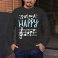 Put On A Happy Face Music Music Teacher Men's Long Sleeve T-Shirt, funny design Put On A Happy Face Music Music Teacher Men's Long Sleeve T-Shirt, funny design