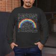 Rainbow Math Equation Teacher Nerd Retro LGBT Gay Pride Flag Men's Long Sleeve T-Shirt, funny design