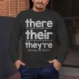There Their They'Re English Grammar Teacher Humor Men's Long Sleeve T-Shirt, funny design