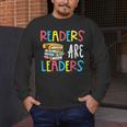 Readers Are Leaders Reading Book Lover Teacher Women Men Kid Men's Long Sleeve T-Shirt, funny design
