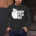 Red For Ed Teacher Support Public Education For Men Women Kids Men's Long Sleeve T-Shirt, funny design Red For Ed Teacher Support Public Education For Men Women Kids Men's Long Sleeve T-Shirt, funny design
